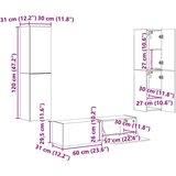 3 pcs Siva Sonoma - - Siva - 56.59 - 30 x 31 x 60 cm - 2025--Uvoz_2 | Shoptok.si