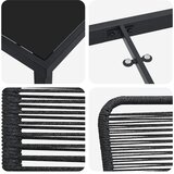  Vrtni set za objed 5 kom. Crna Čelik s prahom premazan | shoptok.hr