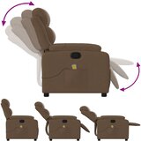  Masažni naslonjač od tkanine smeđi | shoptok.hr