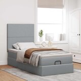  Otomanski krevet s madracem svijetlosivi 100x200 cm tkanine | shoptok.hr