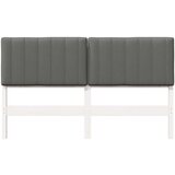  Tapecirani uzglavlje s uzglavljem Bijela i svijetlo siva 160 cm | shoptok.hr