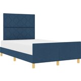 vidaXL Okvir za krevet s uzglavljem Plava 120 x 200 cm tkanina | shoptok.hr