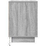  Noćni ormarić s LED svjetlima siva boja hrasta 38x34x50 cm | Eponuda.com