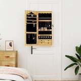  Zidni ormarić za nakit s ogledalom 37 5 x 10 x 90 cm | shoptok.hr