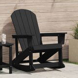 vidaXL Adirondack ljuljačka stolica Crna 73.5x92x90 cm HDPE | shoptok.hr