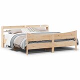 Maison Chic Posteljni okvir - Dvoposteljna postelja - Zakonska postelja z vzglavjem 180x200 cm borovina, (21692525) | Shoptok.si