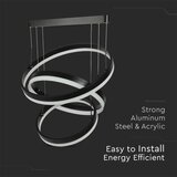  LED prigušiva luster na sajli LED/86W/230V 3000K crna | Eponuda.com