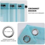 MIULEE polprosojne zavese z obročki – set 2, 140 × 145 cm | Shoptok.si