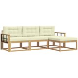  Set vanjskih sofa 4 kom. Bijela i krem Poliester | shoptok.hr