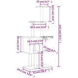  Penjalica za mačke sa stupovima za grebanje svjetlosiva 145 cm | shoptok.hr