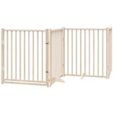  Vrata za pse s vratašcima 8 panela sklopiva 640 cm drvo topole | shoptok.hr