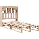 Krevet s regalom za knjige bez madraca 90x190 cm od borovine | shoptok.hr