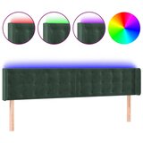 The Living Store led posteljno vzglavje temno zeleno 203x16x78/88 cm žamet - led vzglavje, (21488024) | Shoptok.si