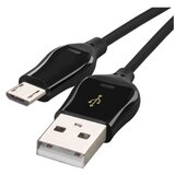 Kabel USB-A / micro USB-B, 2.0, hitro polnjenje Quick Charge, podatki, 1 m, črna | Shoptok.si