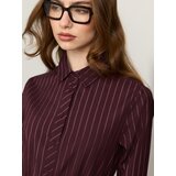 Sinsay Midi košulja haljina s remenom, u vertikalne pruge | shoptok.hr