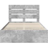  Krevetna konstrukcija s ladicama Betonski sivi 135 x 190 cm Siva 196 x 138 x 100 cm | shoptok.hr