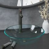 vidaXL Kopalniški umivalnik s pipo in potisnim odtokom prozorno steklo | Shoptok.si