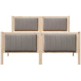  Okvir kreveta Smeđa i taupe 135 x 190 cm Masivna borovina | shoptok.hr