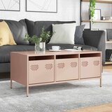 vidaXL Klubska mizica roza 101,5x50x43,5 cm valjano jeklo | Shoptok.si