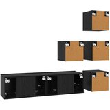 Set TV komoda 6 pcs 60 x 30 x 30 cm Crni hrast | Eponuda.com