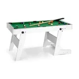 Trickshot, biljarski stol, 140 x 64,5 cm, 16 kugli, 2 štapa za biljar, MDF, bijela