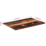  Pravokutna stolna ploča 60 x 90 cm 25 - 27 mm obnovljeno drvo | shoptok.hr
