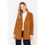Trendyol Coat - Brown - Double-breasted | Shoptok.si