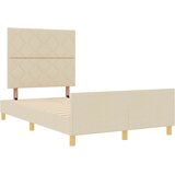  Krevetna konstrukcija s uzglavljem Krema 120 x 200 cm tkanina | shoptok.hr