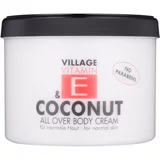 Village Vitamin E Coconut krema za telo brez parabenov 500 ml