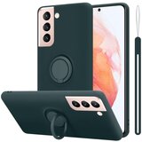 Cadorabo Ohišje, združljiv s Samsungom v tekoči zeleni barvi - zaščitni pokrov iz fleksibilnega silikona TPU z obročem, (20586529) Cene