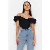 Trendyol Crop Top - Black - Plain Cijene