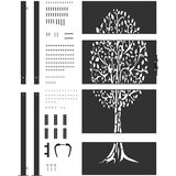  Vrtna vrata Crna 110 x 180 cm Čelik s praškastim premazom | shoptok.hr