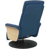 Masažni naslonjač od tkanine s osloncem za noge plavi | shoptok.hr