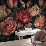  Foto tapeta - Flowers on a turquoise background 343x256 | shoptok.hr