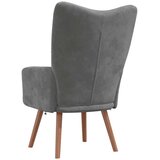 Stolica za opuštanje tamnosiva baršunasta | shoptok.hr