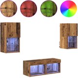 TV zidni ormari Zidne 4 pcs Staro drvo Konstruirano drvo | Eponuda.ba
