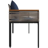  Vanjska klupa Siva i tamnoplava 117 x 54 x 74.5 cm poliratan | shoptok.hr