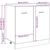  Donji ormarić za sudoper Artisan hrast 80x46x81 5 cm | shoptok.hr