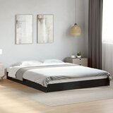 Maison Chic Posteljni okvir - Dvoposteljna postelja - Zakonska postelja črn 150x200 cm inženirski les-J13864, (21766693) | Shoptok.si