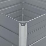  Povišena vrtna gredica 100 x 100 x 45 cm pocinčani čelik siva | Eponuda.com