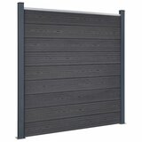  Set panela za ogradu sivi 180 x 186 cm WPC | shoptok.hr