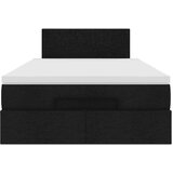vidaXL Otomanski krevet s madracem crni 120x200 cm tkanine | shoptok.hr