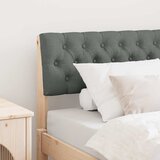 vidaXL Tapecirani uzglavlje Tamno siva 90 cm Čvrsto borovo drvo | shoptok.hr