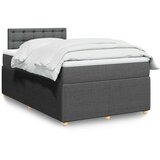  box spring s madracem tamnosivi 120 x 190 cm tkanina | shoptok.hr