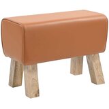  Klupa 60 x 30 x 45 cm Prava koža Smeđa | shoptok.hr