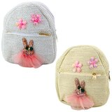 Dječji ruksak Izvezeni zec u haljini s cvijećem 2,5 l 20 cm | shoptok.hr