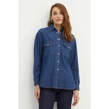 Max&co. Jeans srajca ženska, mornarsko modra barva, 2416111042200
