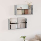  Polica za časopise s policom 2 pcs Siva Sonoma 60 x 12 x 30 cm | shoptok.hr