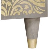 vidaXL Ormarić / Komoda s policom Siva i zlatna 90 x 33.5 x 75 cm | shoptok.hr