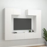 Furnova Komplet TV omaric 6-delni bel inženirski les, (21922887) | Shoptok.si